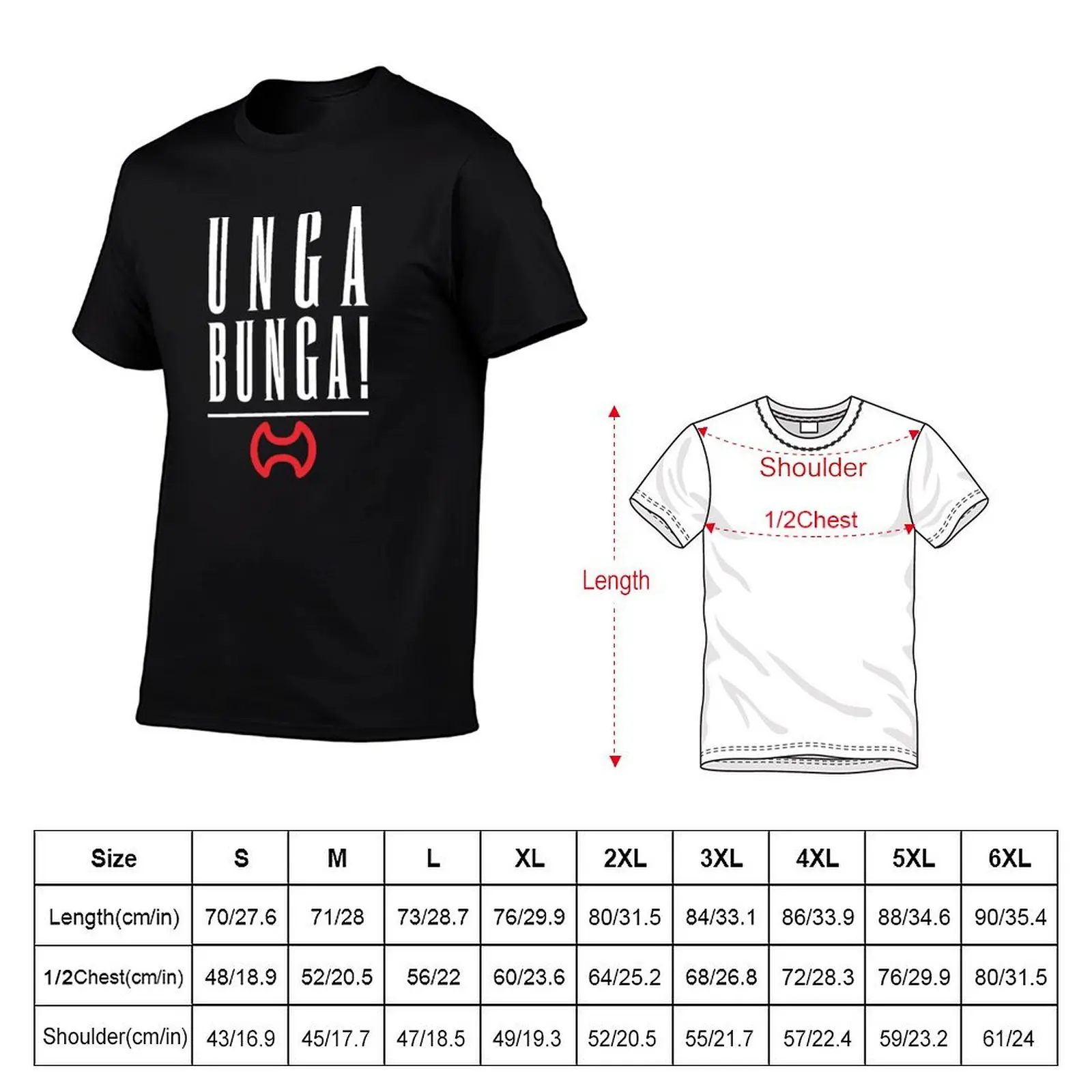 t printed T-Shirt UNGA man (Red) BUNGA man shirt for man shirts t funny shirts t casual