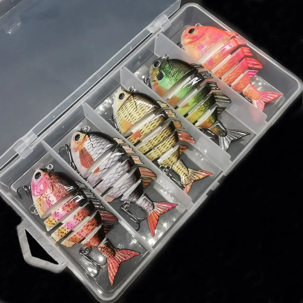1pc/5pcs Fishing Lures SwimPanfish Multi Jointed Panfish Bluegill Swimbaits  Hard Topwater Bass Lures Crank Fresh water Saltwater - AliExpress 18