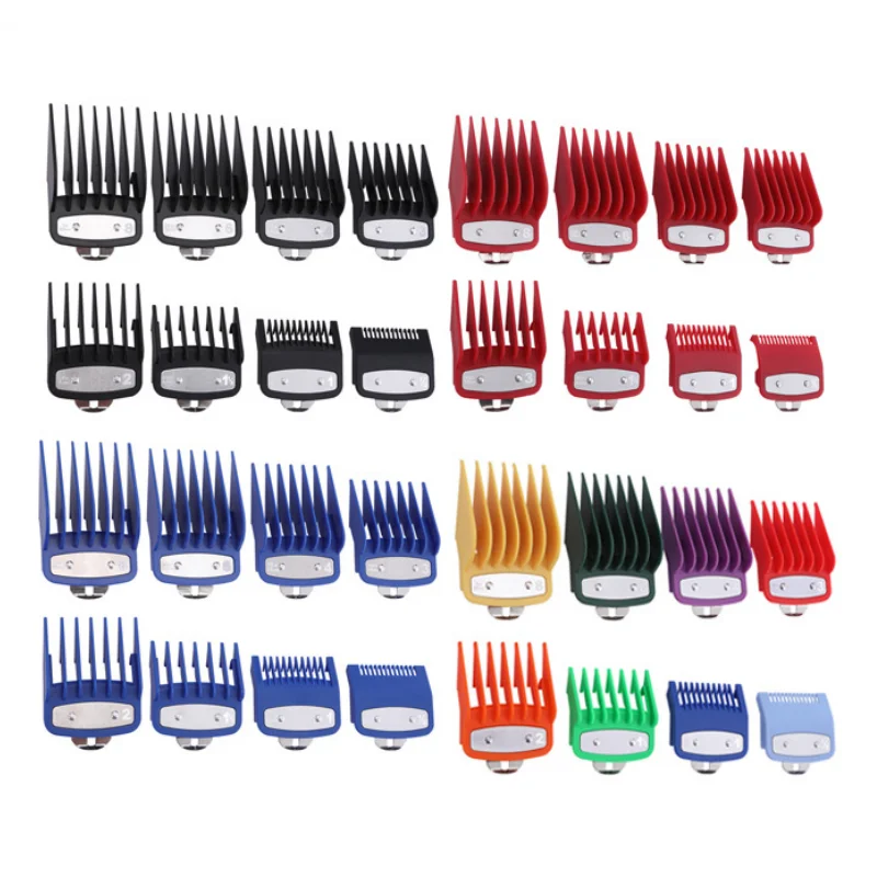 8Pcs Hair Clipper Guards Limit Comb For Wahl Barber Shopr Pro Cutting Guide Combs Electric Clippers Positioning Caliper Y0421