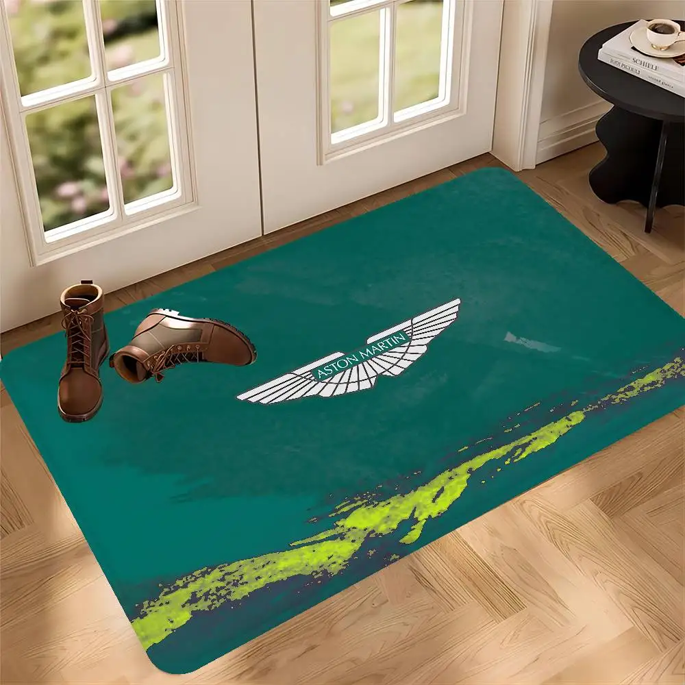 Auto Logos A-Aston M-Martin Bathroom Mat INS Style Soft Bedroom Floor House Laundry Room Mat Anti-skid Welcome Doormat