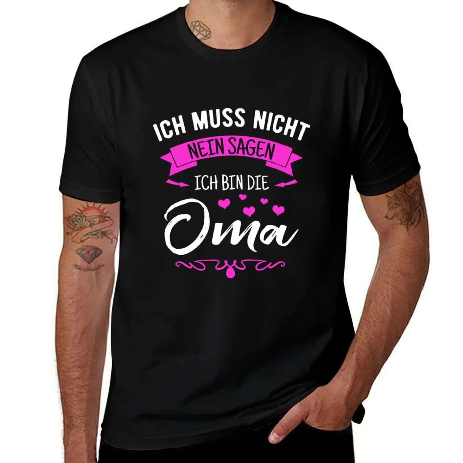 Damen Ich Muss Nicht Nein Sagen Ich Bin Die Oma Lustiges T-Shirt blanks quick drying men workout shirt