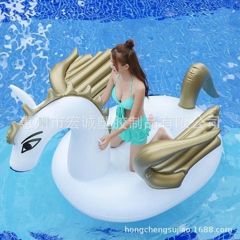 

Inflatable Golden Floating Bed Swimming Ring