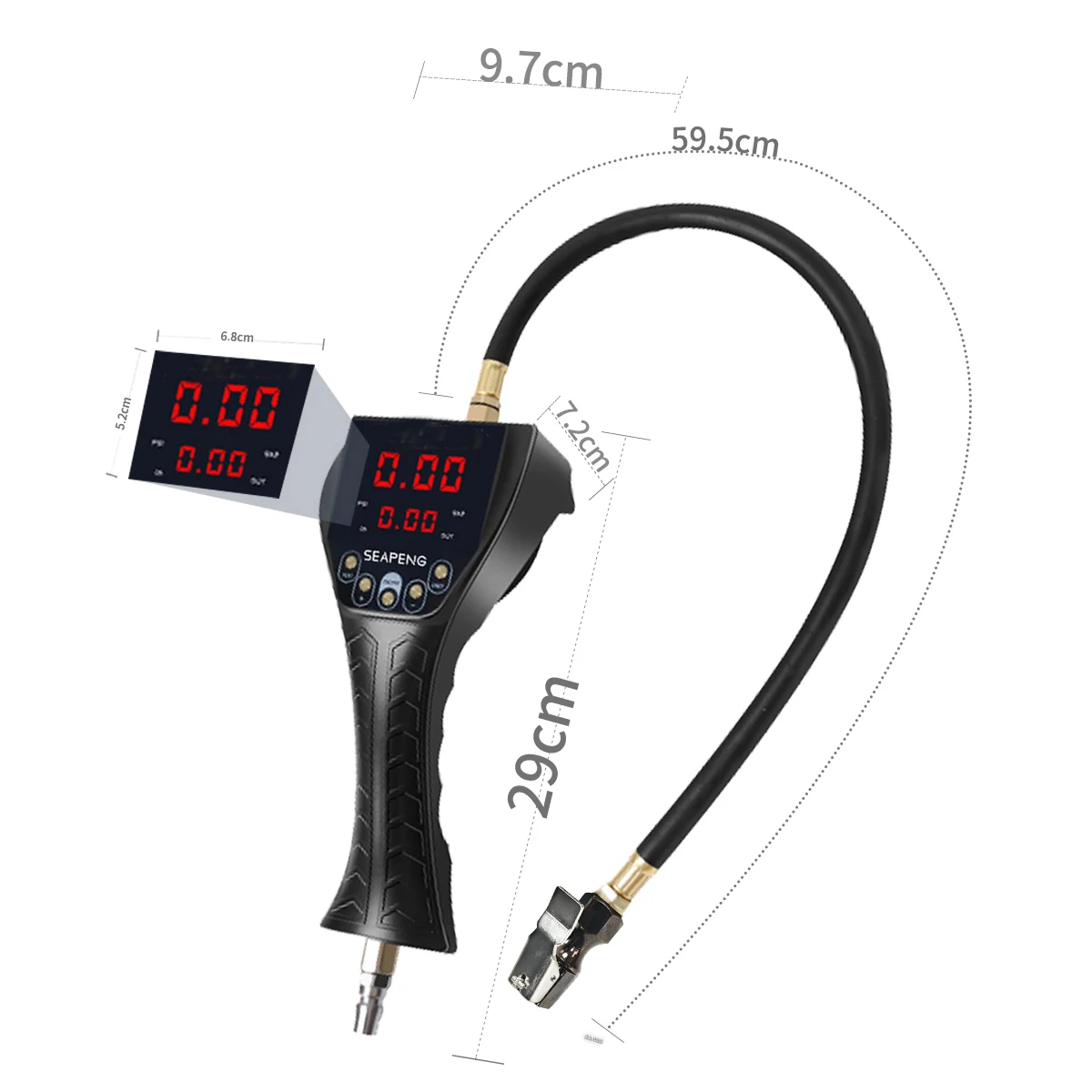 Best-selling 3.7V LED Handheld Automatic Tire Pressure Gauge Inflator Tire Pressure M/onitor User-friendly Car Tools for Various