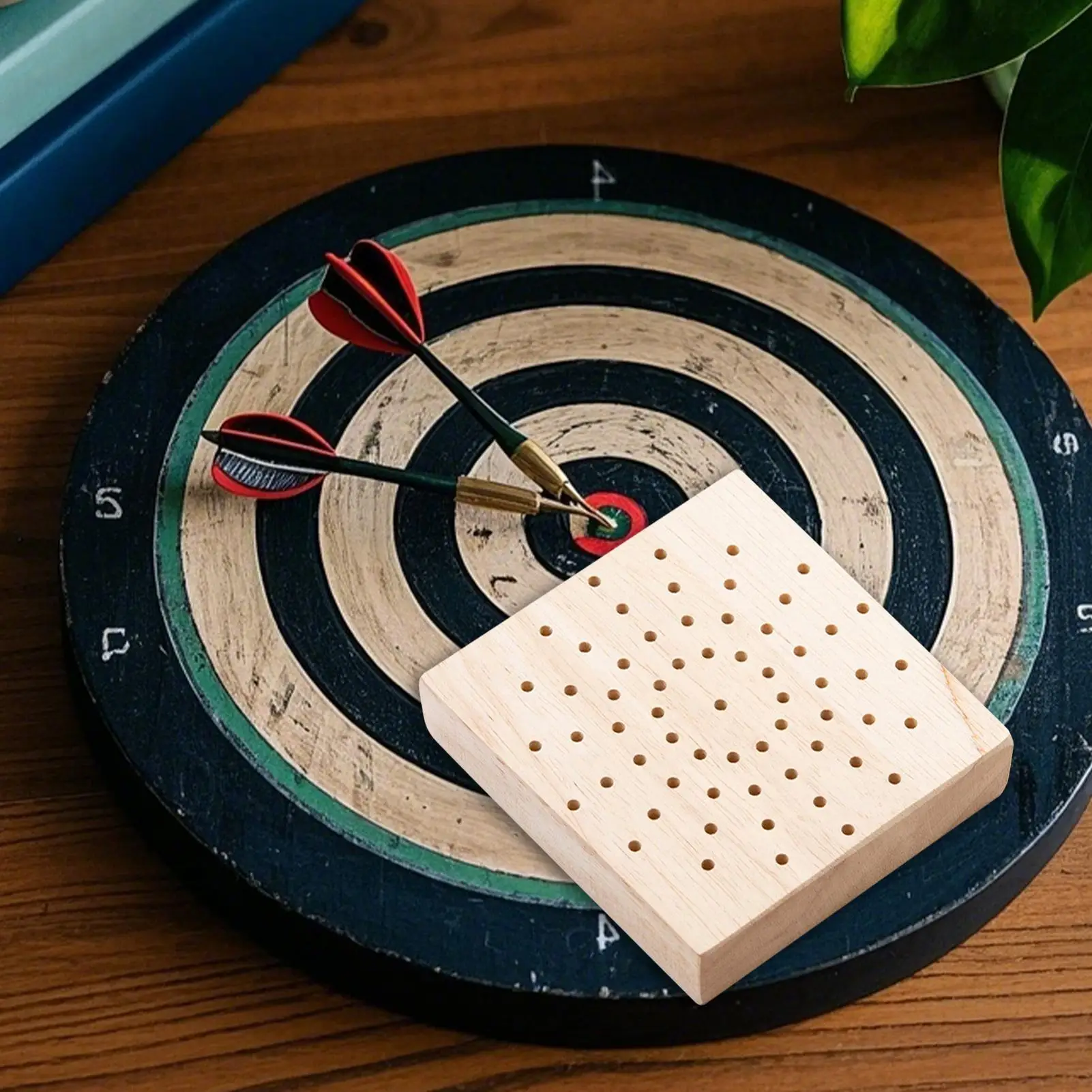 

61/81 Holes Dart Holder Wooden Soft Dart-displaying Rack Tabletop Organization Accessory Skewers Display Stand Large Capacity