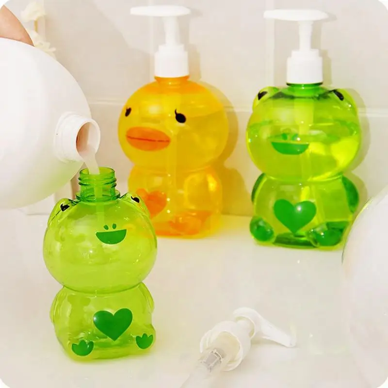 Cartoon Soap Dispenser Empty Kids Liquid Soap Pump Bottle Dispenser Refillable Soap Lotion Bottle Sanitizer Moisturizer Dispense