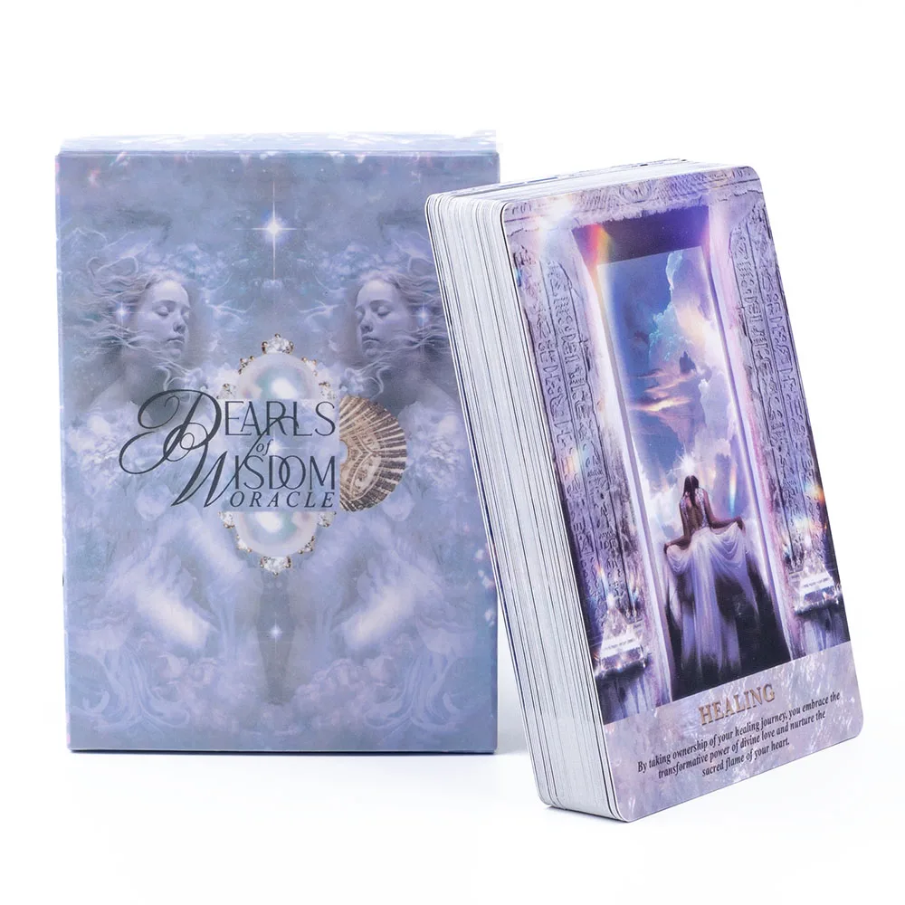 Pearl Wisdom Oracle  Deck 44 Cards Delve Into The Ethereal Visuals Guiding You To Discover Deeper Significance 10.4*7.3cm - view 3