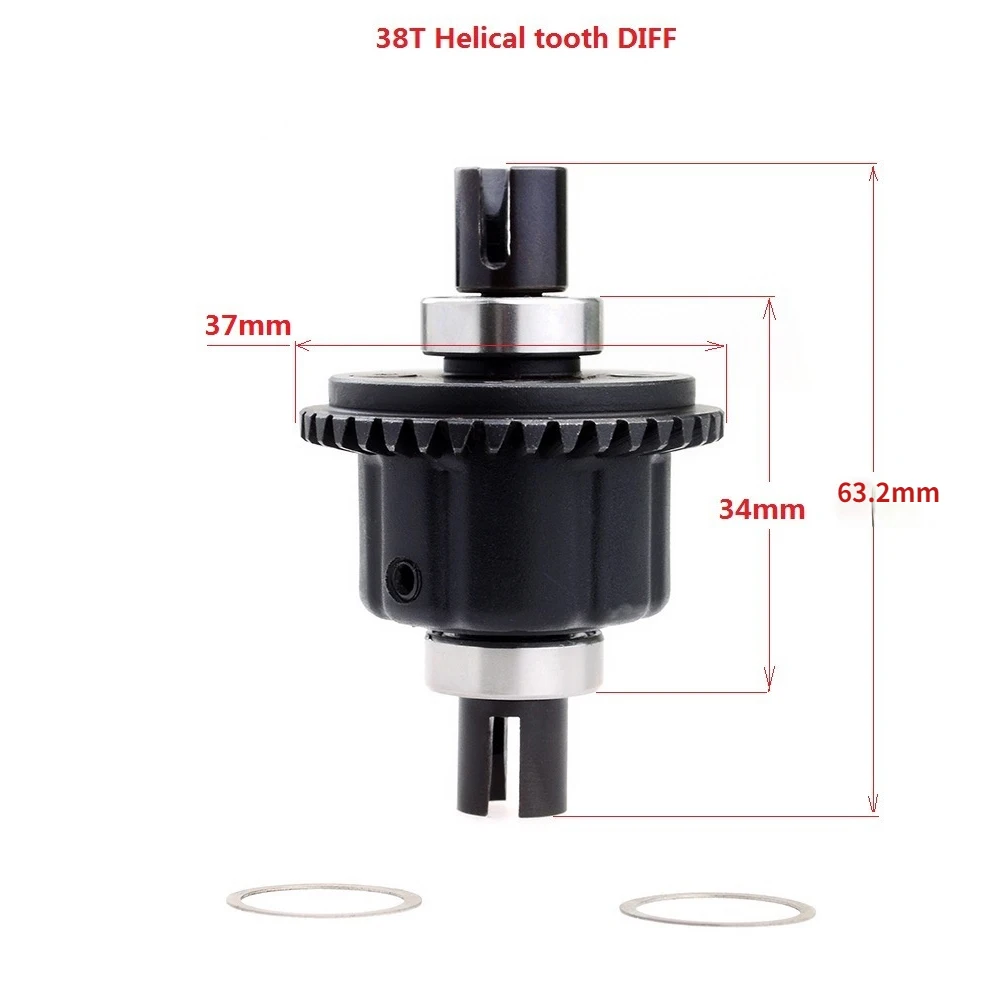 Metal Steel 38T Differential Gear 8008 for ZD Racing 1/8 08421 08423 08427 9020 9021 9116 RC Car Upgrade Parts Spare Accessories