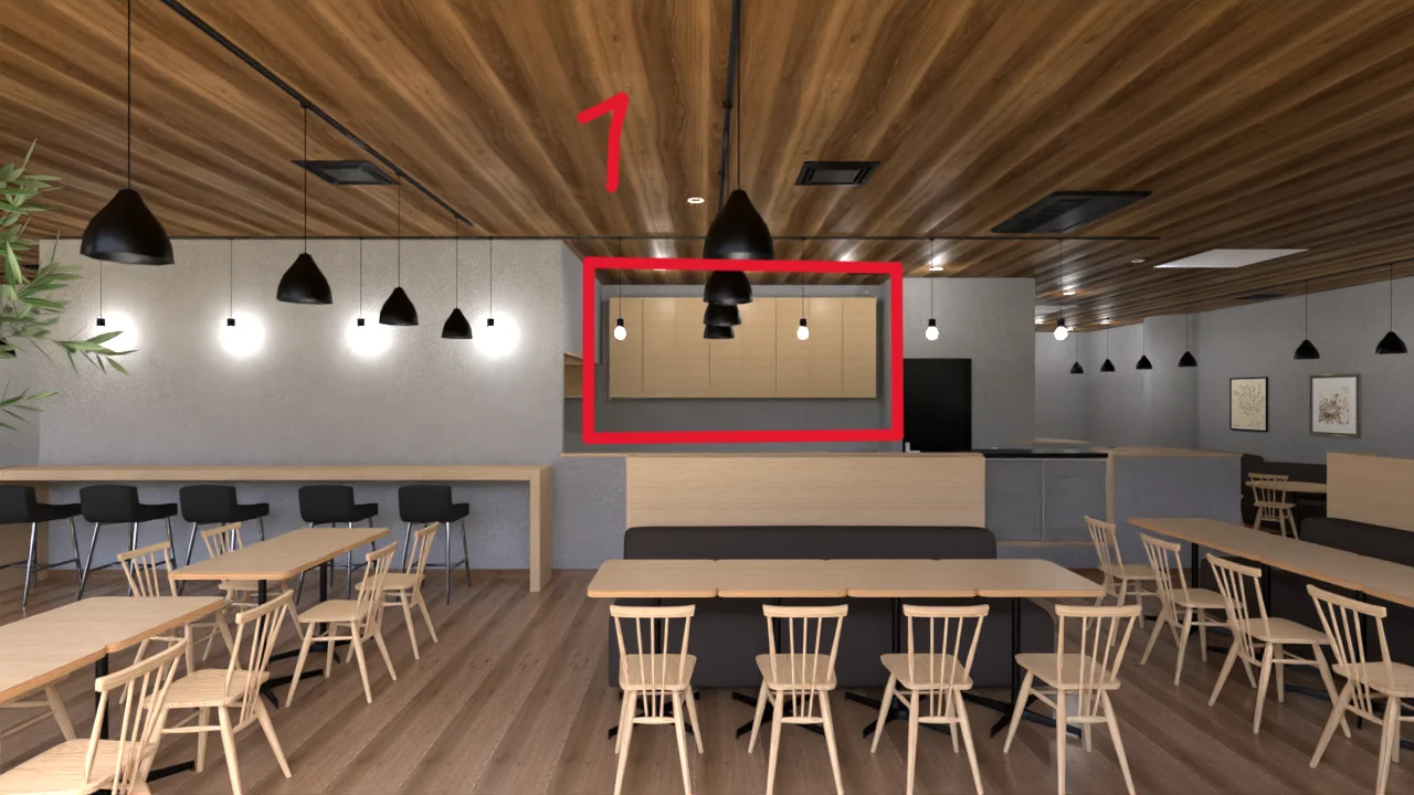 Furniture Wooden Wall Cabinets Partitions Movable Compartments Storage Customized Coffee Shop Cabinets with Door Natural Colors