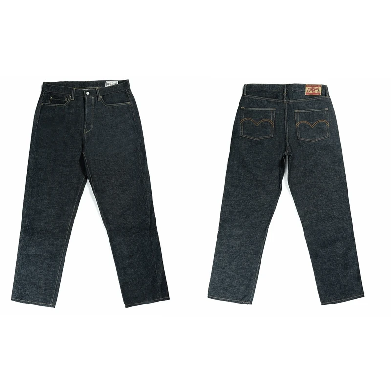 

Vintage Straight Leg 5oz Heavyweight Men's Denim Jeans Original Color Selv Unwaed Classic American Sle Jeans