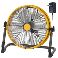 12/16 Inch 100% Copper Wire DC Brushless Motor 12V Heavy Duty Floor Fan 4-Speed Air Circulator  High Velocity Shop Fan