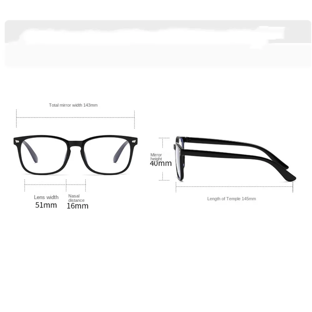 Óculos de bloqueio de luz azul portátil para homens e mulheres, óculos pretos Leopard Square Frame, Anti Blue Ray, Office Computer Goggles