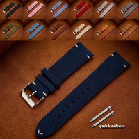 Wristband 20mm 22mm 14mm 16mm 18mm 19mm 21mm Quick Release Soft Suede Strap Watch Band Calfskin Bracelets Women&Men Accessories