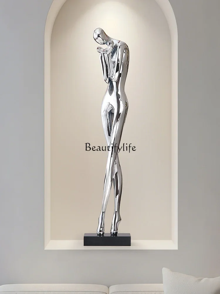 Factory DirectItalian minimalist portrait sculpture ornament light luxury high-end living room entrance decoration