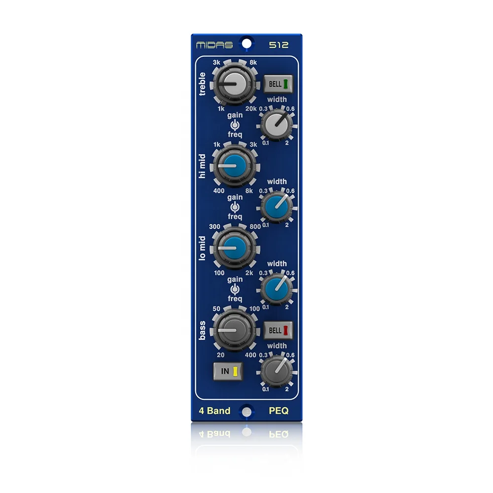 Midas 512 V2 4-Band Fully Parametric Equaliser 500 Series EQ Module Studio Pa Sound System Music Equipment