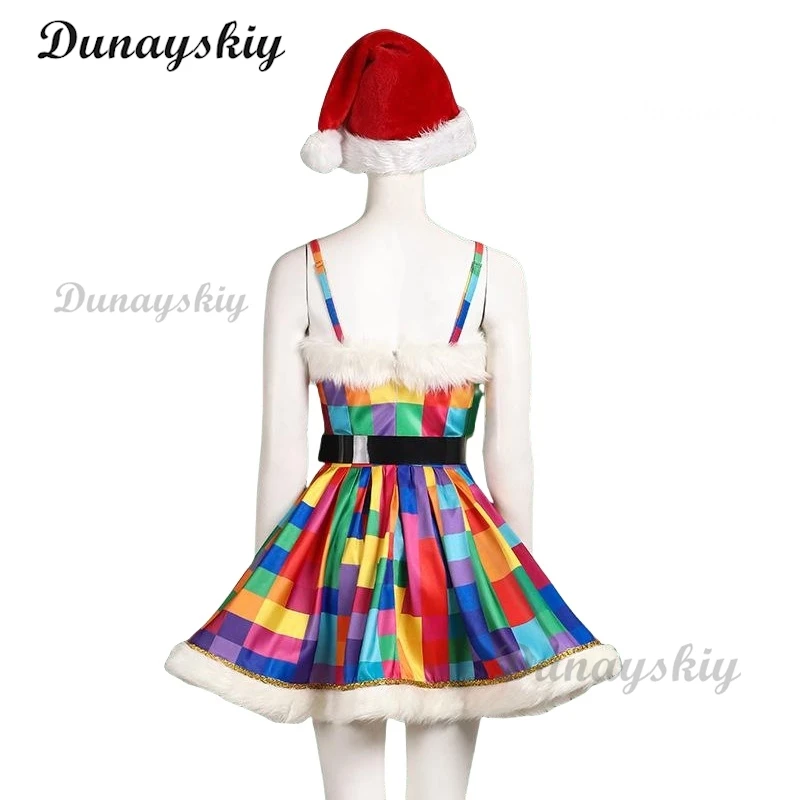 Kerstjurk Dames Meisjes Cosplay Kostuum Mevrouw Claus Origineel Ontworpen Tailleriem Fancy Aangepast