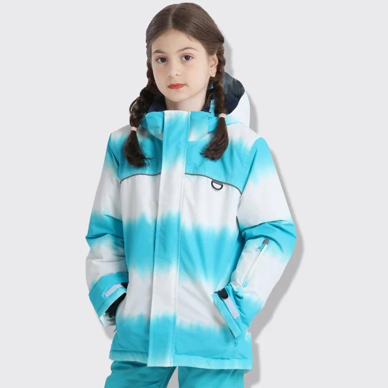 

2024 Winter Outdoor Kids Ski Tracksuit Waterproof Teeneger Girl Snow Suits Warm Fleece Jacket Pants Children Snow Clothing Sets