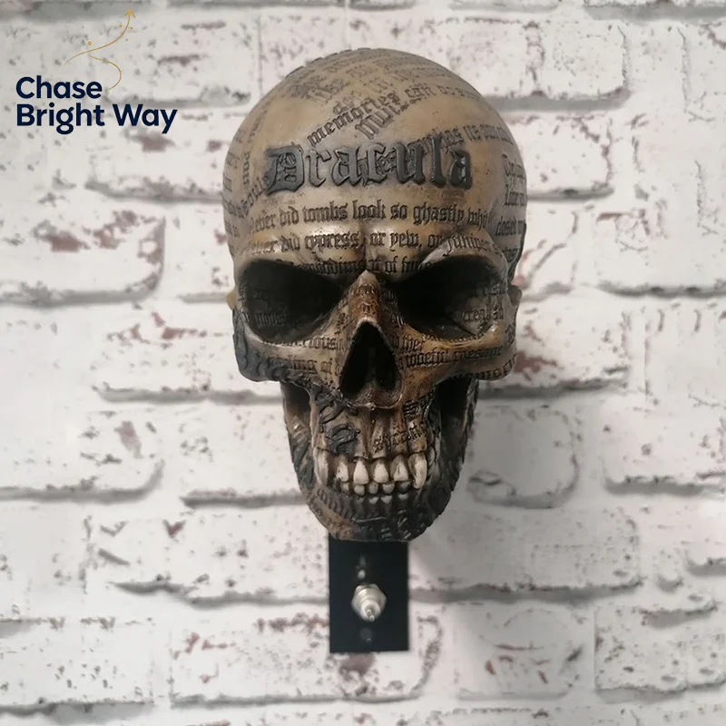 Motorcycle Helmet Skull Holder Helmet Storage Rack Wall Mount Hat Rack Resin For Coats, Caps, Baseballs And Rugby Helmet