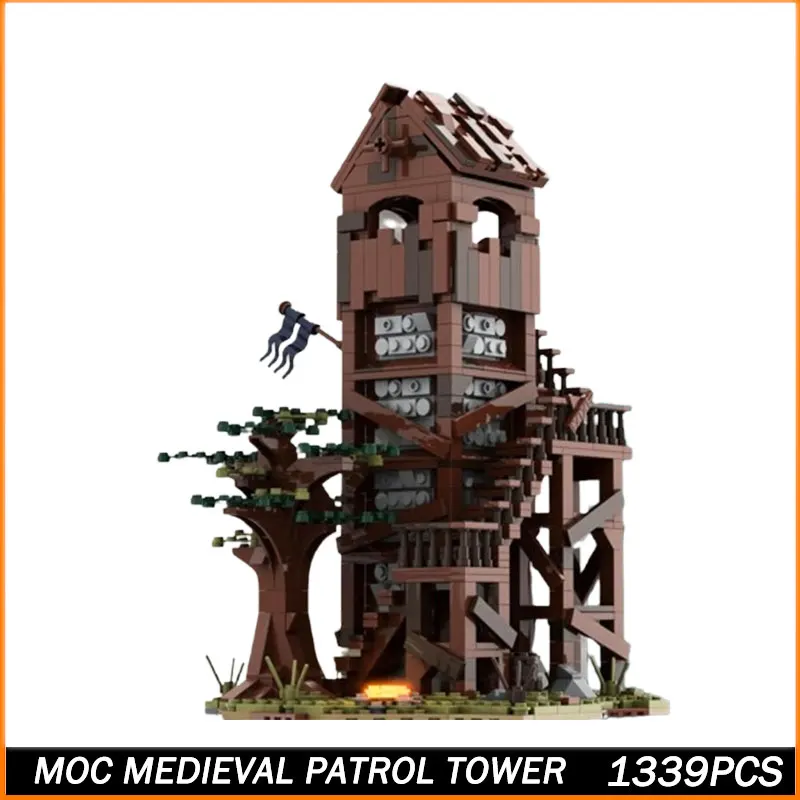 

Строительный блок MOC MOC, средневековая модель патрульной башни, кирпичные частицы, креативный образовательный образовательный рождественский подарок, 1339 шт.