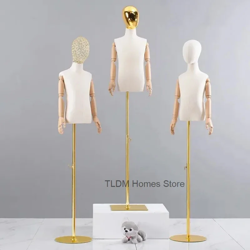 Boy's and Girl's Mannequin Children Model Clothing Window Display Stand Mannequin Clothing Store Upper-Body Children Props h