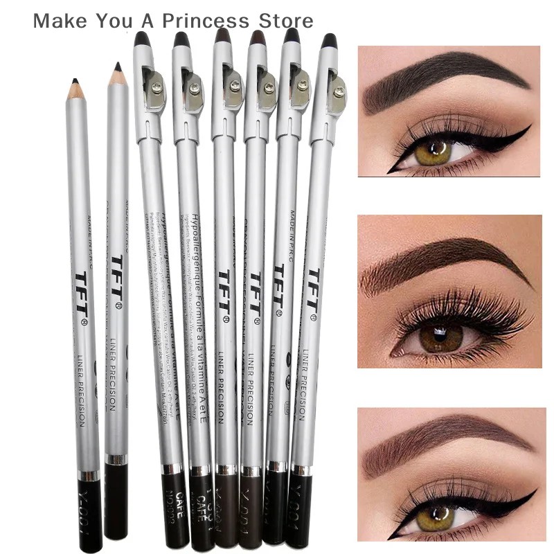 

1pcs Eye Brow Pencil Waterproof Professional Women Eye Makeup Pen Easy Color Natural Black Brown Cosmetic Beauty Eyebrow Tool