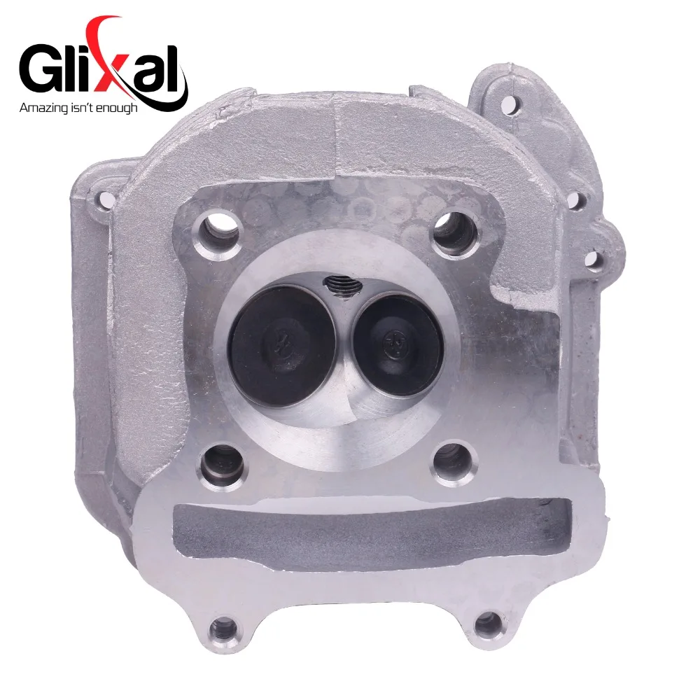 Glixal GY6 125cc Chinese Scooter Engine 52.4mm EGR Cylinder Head Assy with Valves for 4T 152QMI ATV Go Kart Buggy Moped Quad