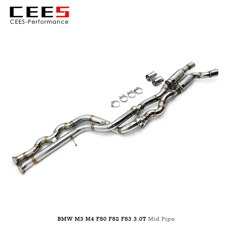 CEES Tuning Performance Mid Pipe Car Accessories Muffler For M2C/M3/M4 F80 F82 F83 F8X S55 3.0T  Exhaust System