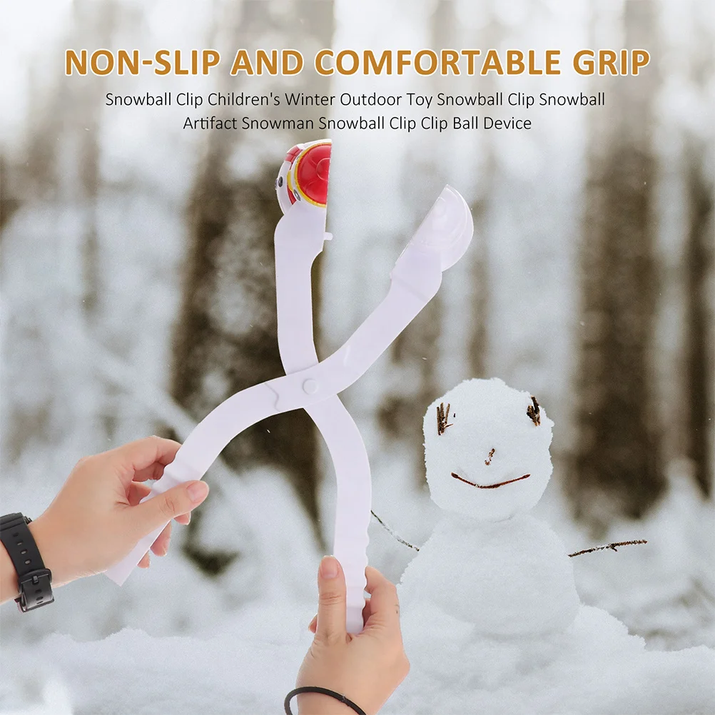 

3Pcs Maker Creative Snowman Shape Clips Winter Outdoor Snow Playthings Lightweight Plastic Clamps for Kids Winter Fun