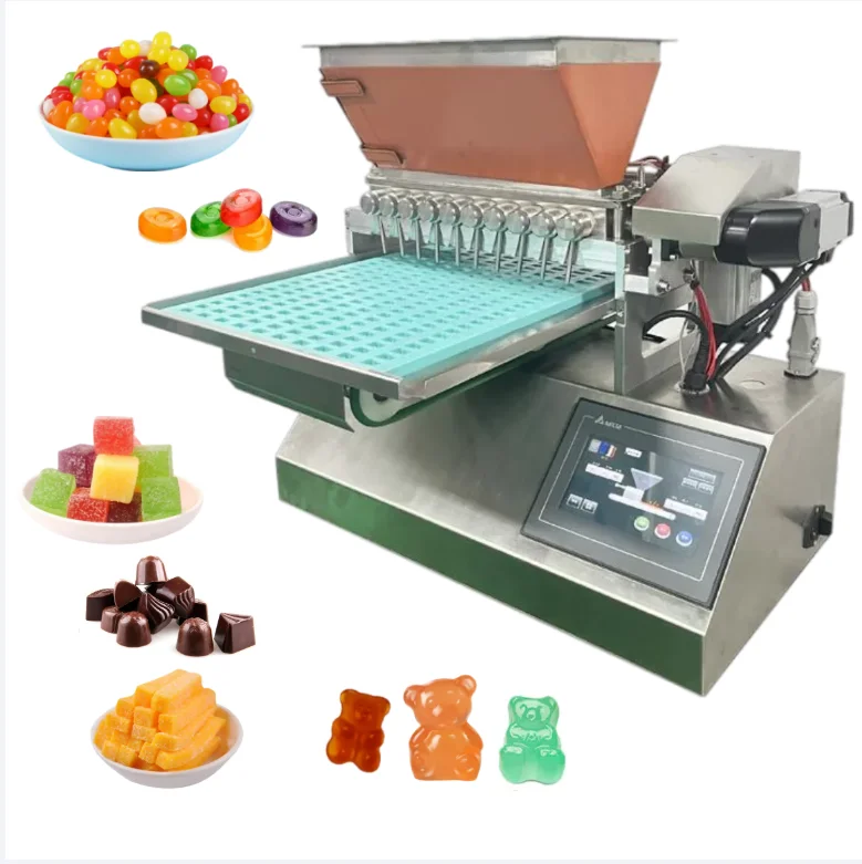 DESKTOP planet pectin gummy bear soft candy store shop make depositor counting machine making equipment manufacturing production