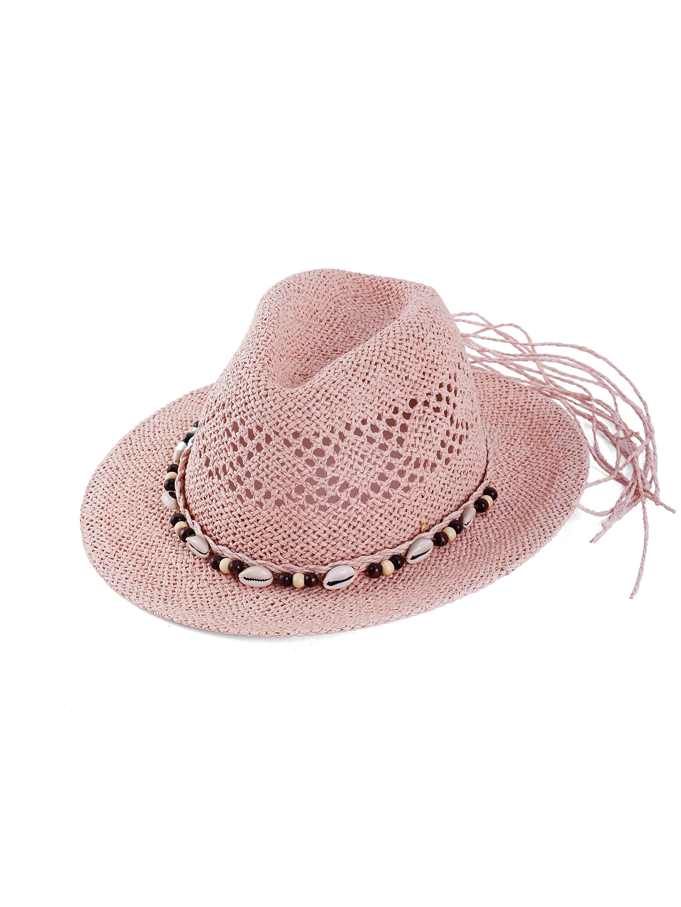 النمط الغربي كاوبوي القش قبعة الرجال النساء عادية اليدوية الجوف خارج قبعة رعاة البقر بلون في الهواء الطلق واسعة حافة قبعة للشاطئ