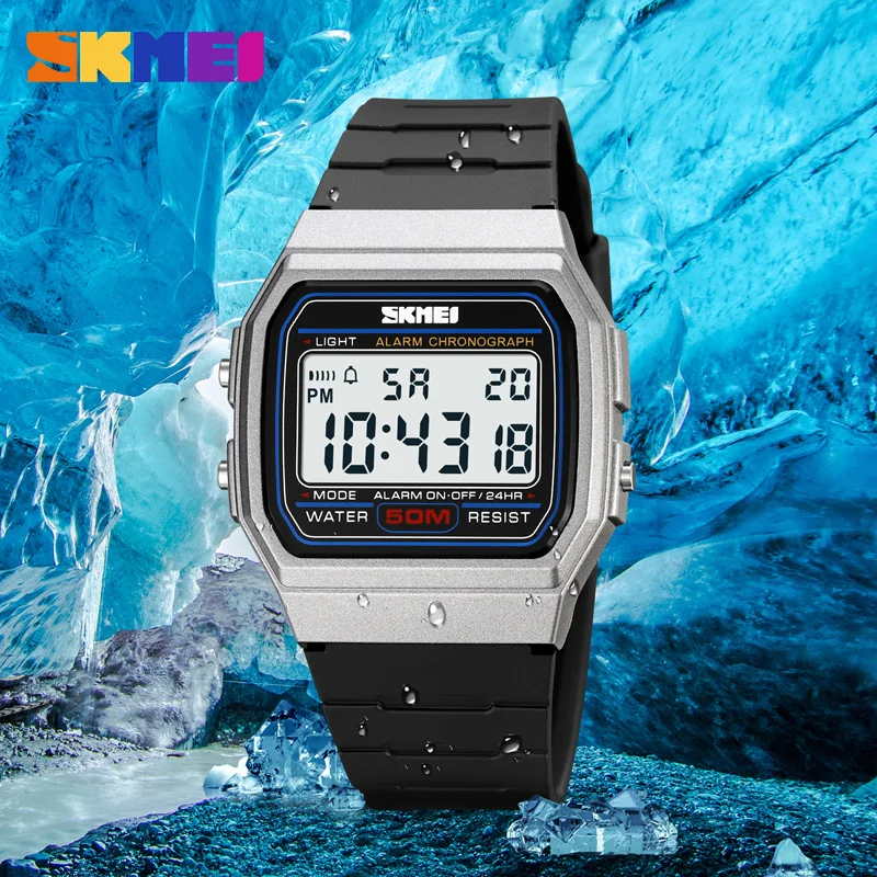 SKMEI Watch for Men Digital Sports Waterproof Chrono LED Display Mens Wristwatches Military Date Week Clock reloj hombre 2042
