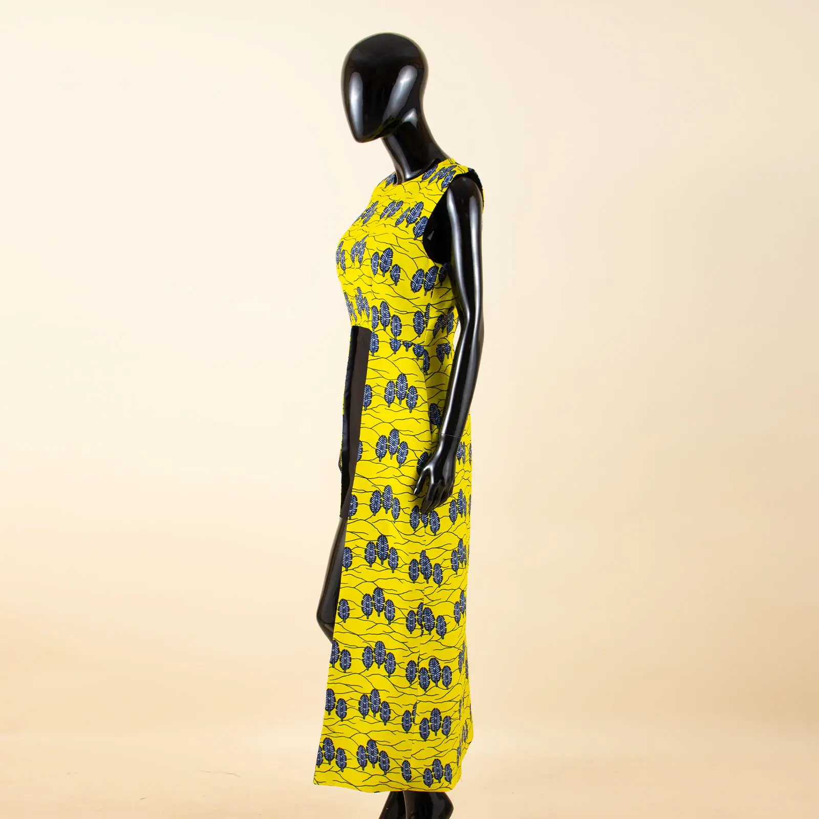 2024 Afrikaanse Kleding Voor Vrouwen Prive Custom Mouwloze Lange Rug Jas Enkellengte Puur Wax Katoen Plus Size A722411