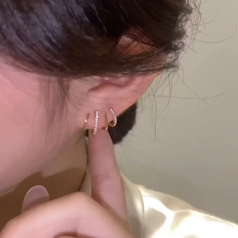 925 sterling Silver/glod Color Earrings for Woman Fashion party fine Wedding Gifts elegant noble Jewelry