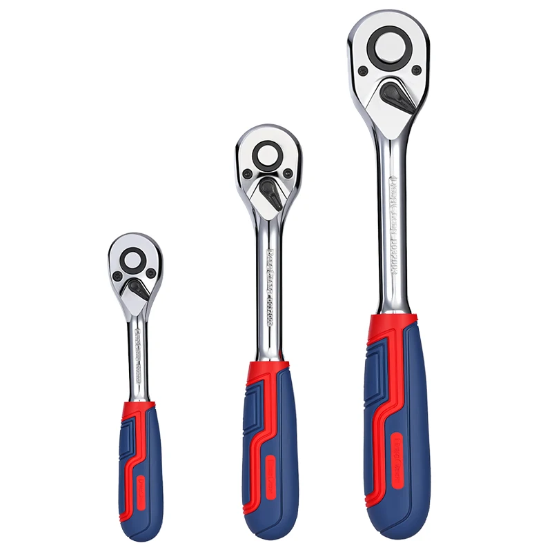 

Быстросъемный трещоточный ключ с 72 зубьями — хромованадиевая сталь, нескользящая резиновая ручка для профессионального ремонта автомобилей