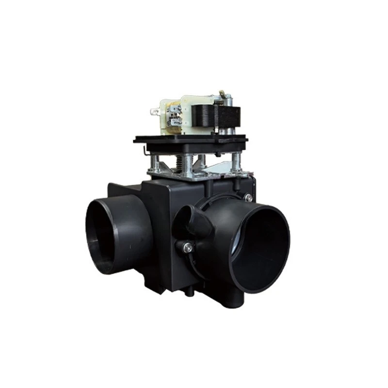 Automatic Washing Machine 3 Inch 90 Degree Dual Overflow Electronic Drain Valve 220V Black Water Inlet Solenoid Control
