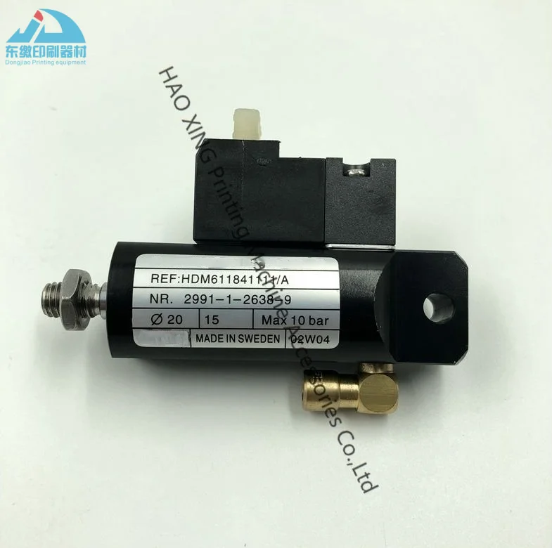 

Высокое качество 61.184.1111 Цилиндр с клапаном Воздушный цилиндр для SM102 CD102 Детали офсетной печати 2991-1-2638-9 61.184.1111/A