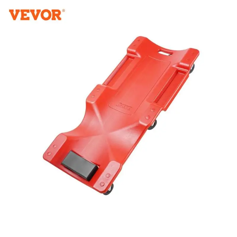 VEVOR Mechanic Plastic Creeper Automotive Rolling Garage Creeper with Molded Ergonomic HDPE Body Padded Headrest for Garage Shop