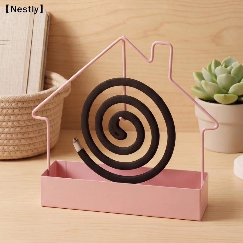 House Shaped Metal Mosquito Coil Holder Fireproof Coil Burner Stand For Home Indoor Outdoor Use〔Nest〕