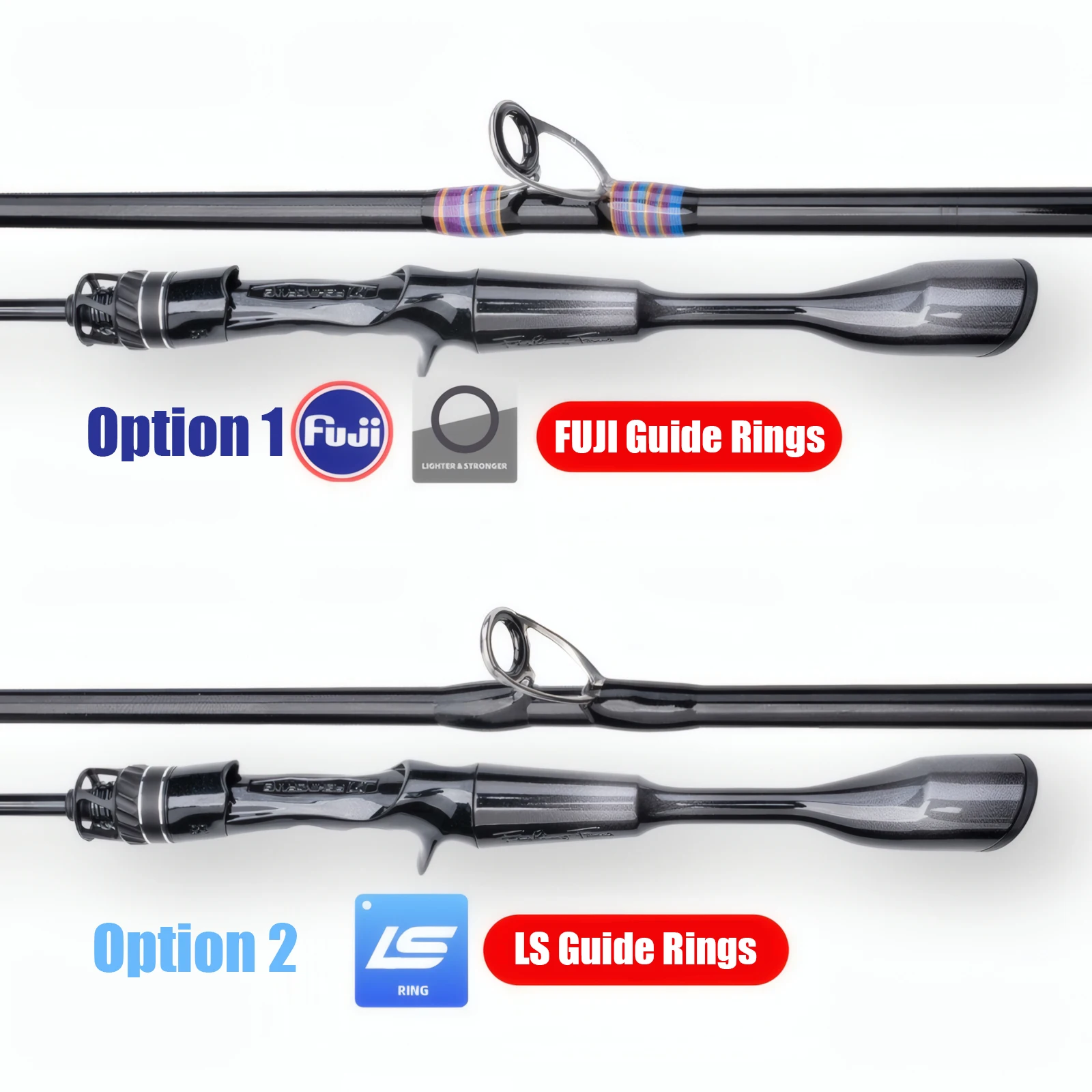 Accesorios para caña de pescar con señuelo de anillo guía FUJI, caña de cebo giratoria ultraligera de fibra de carbono, aparejos de caña de pescar para trucha y carpa
