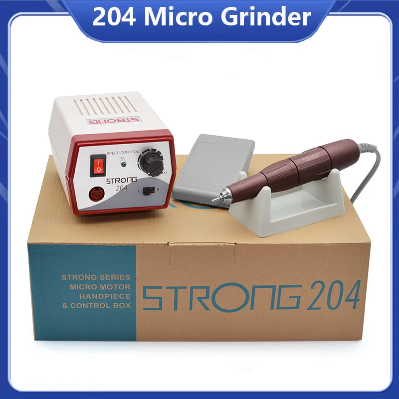 Dentistry STRONG 204 Micromotor With 35000rpm 102L & 40000rpm 105L & 45000rpm 102LN Handle For Dental Tooth Polishing Grinding
