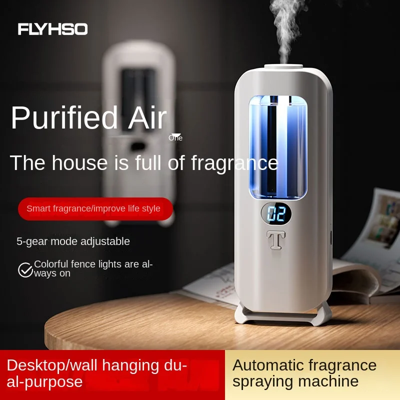 Automatic Aromatherapy Machine And Air Humidifier With Digital Display And Colored Lights -Machine Office Home, And Bathroom