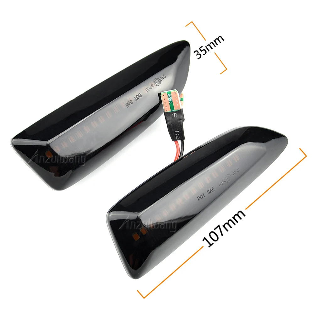 2PCS Dynamic Turn Signal Side Marker Light For Opel Astra J Astra K Zafira C Insignia B Grandland X Sequential Blinker Light