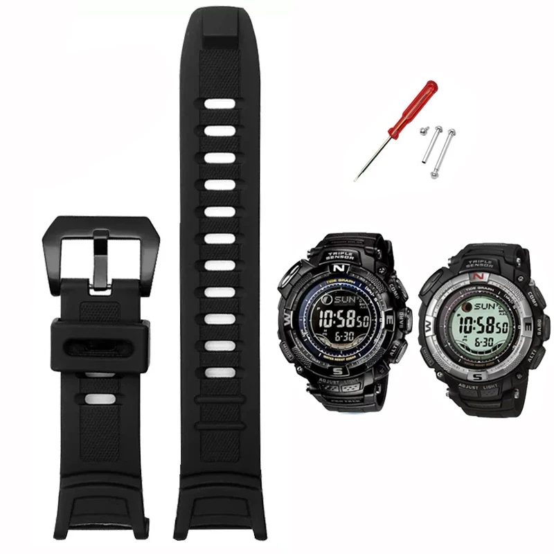 For Casio 3206 3135 PRG-130Y PRW-1500 PRW-1500Y Silicone Watchband Special Strap PROTREK Men Sports Rubber Watch Band Bracelet