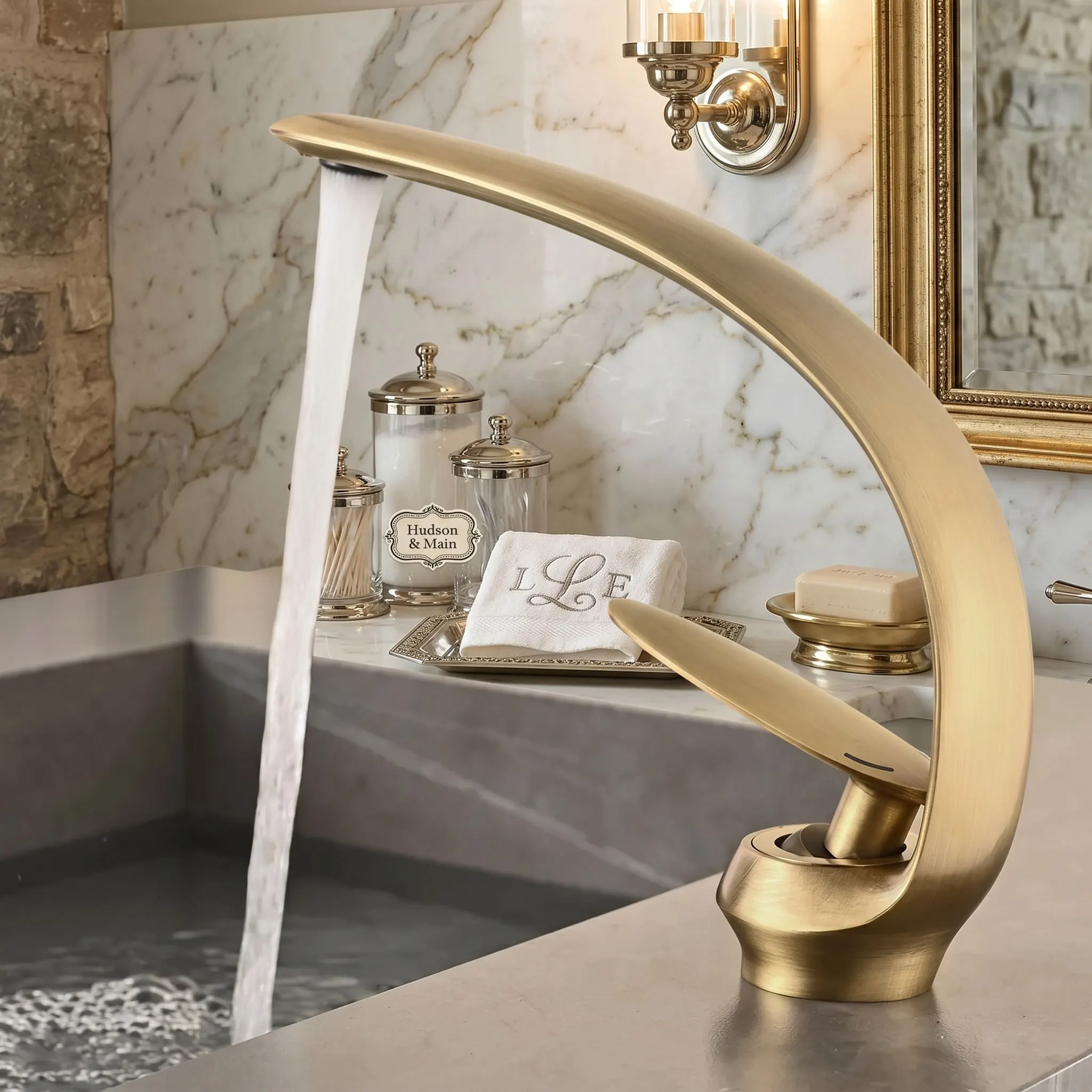 

Grifo de baño antiguo, mezclador de fregadero blanco, latón, cepillo frío y caliente, lavabo dorado, grúa de un solo Mango para