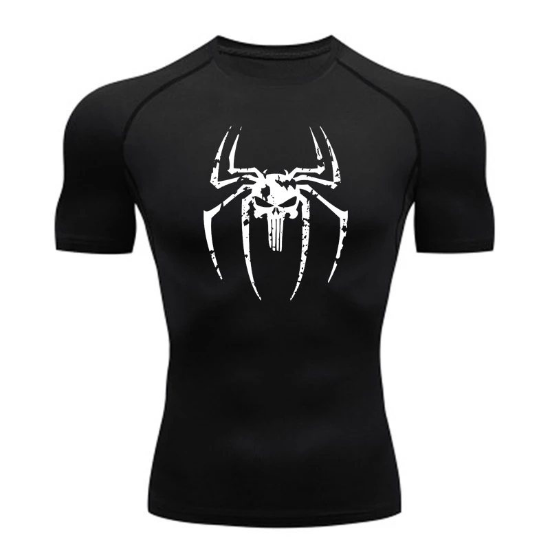 

Printed Men's Athletic Compression Shirts Athletic Quick Dry Breathable Rash Guard Athletic Tight Workout Tops Summer Men