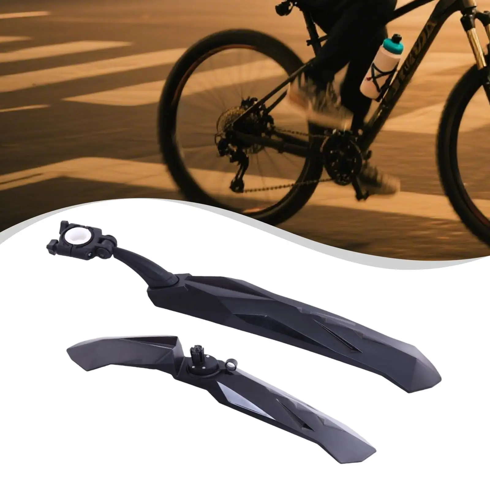 Front Rear Bicycle Mudguard Set Rainproof Plastic Fender Full Wheel Cover for Commuter Mountain Bikes