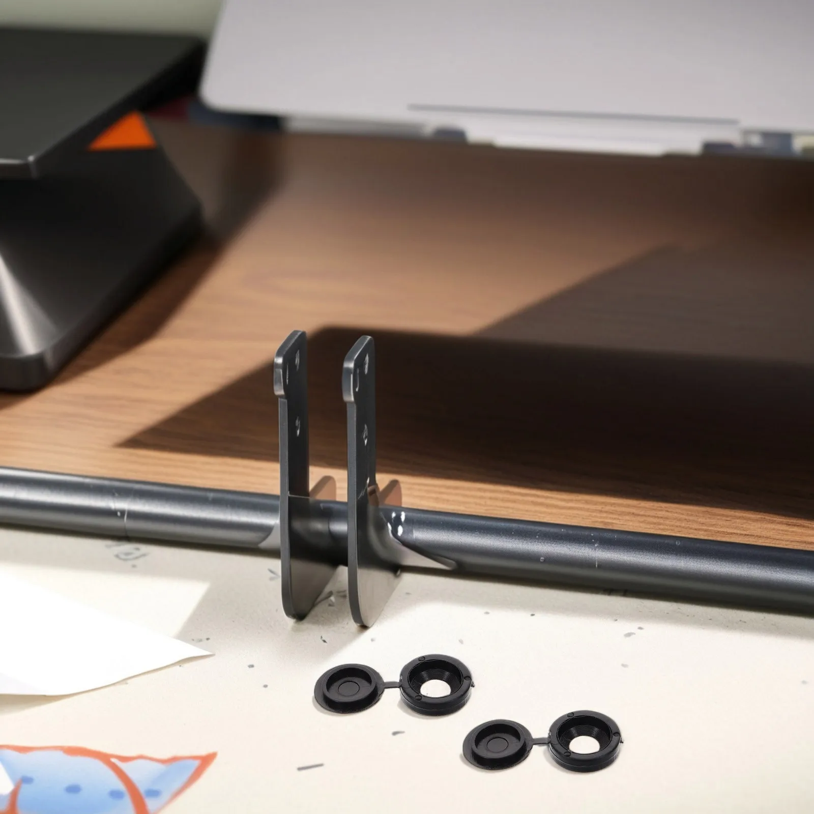 

10Pcs Black Hinged Screw Caps for Automotive Decorative Clips Folding Plastic Cover Caps Snap Washer Protection Shutter Screw