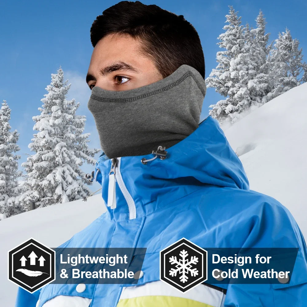 Cold Weather Neck Warmer Gaiter Winter Fleece Face Cover Cycling Running Hiking Skiing Thermal Half Mask Scarf Bandana Men Women