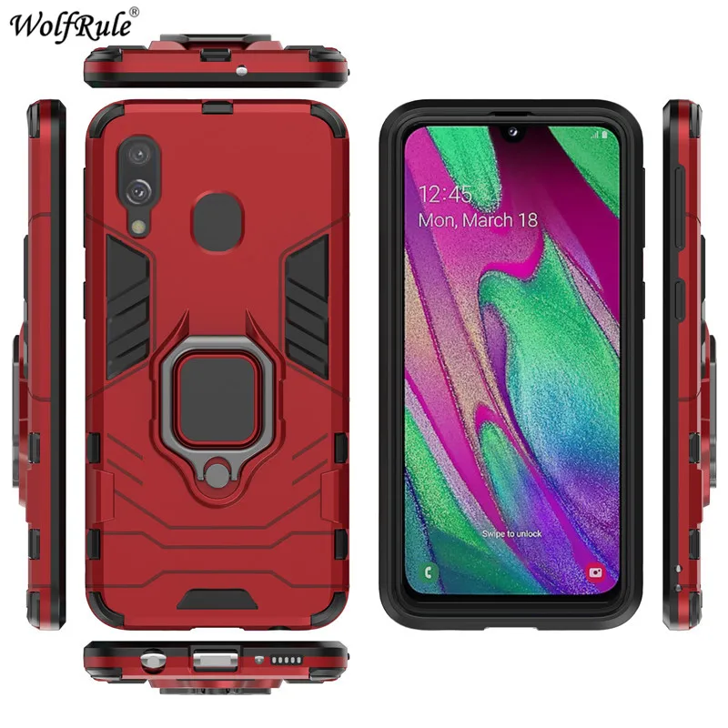 For Cover Samsung Galaxy A40 Case Ring Holder Armor Bumper Phone Case For Samsung Galaxy A40 Cover For Samsung A40 A405 5.9\'\'