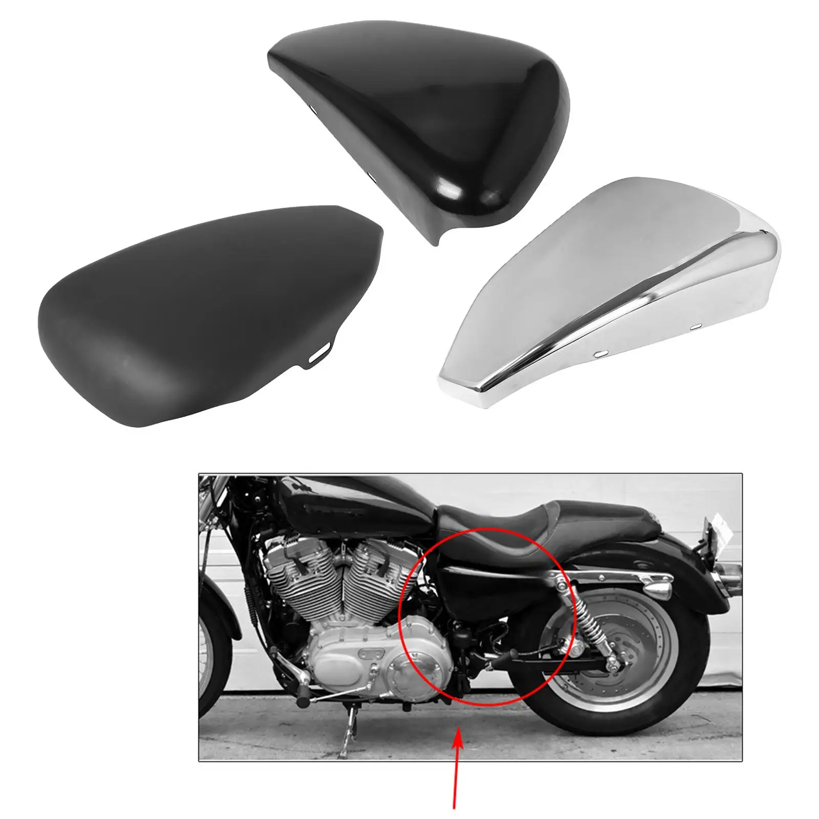 غطاء هدية جانبي للبطارية مصنوع من سبائك الألومنيوم لديفيدسون سبورتستر #4