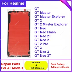 Cubierta trasera de batería para teléfono móvil, adhesivo de Marco trasero para Realme GT 2 Pro GT 3 GT Neo 3 2T 5 GT Mater Explorer